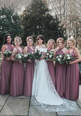 Purple Multiway Infinity Ruffles A-Line Bridesmaid Dresses-27dress